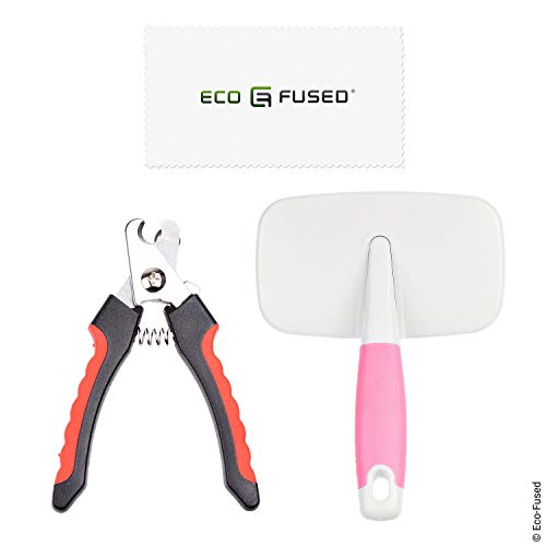 Cepillo y Cortador de Uñas para Perros, Gatos y Otras Mascotas - Artículo Esencial para el Cuidado Animal - Cortadores Ideales para Recortar Uñas Gruesas - Remueve Pelo, Marañas, nudos y Enredos