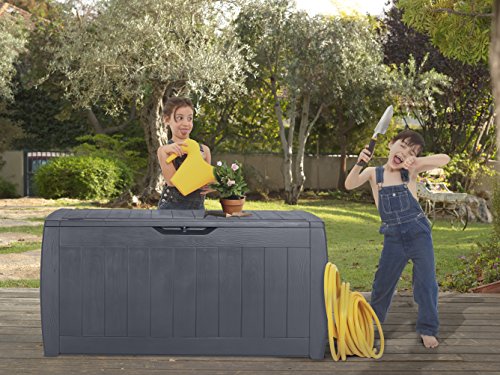Chalet-Jardin 12HOLLYWOOD - Caja de Almacenamiento para el jardín (270 L), Color Gris