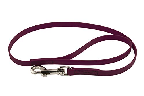 Correa para perros BioThane largo 9 mm / 0,3 - 3 metros [0,75 m] / 25 colores [Rojo Vino (Granate)] / cosido