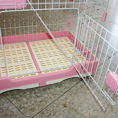 DZLA Jaula para Gatos Gato casa con 3 Niveles Jaula para Mascotas Villa para Gato Jaula para Animales pequeños Gatitos, Chinchillas, azúcar (S-72×47×102cm, Rosa)