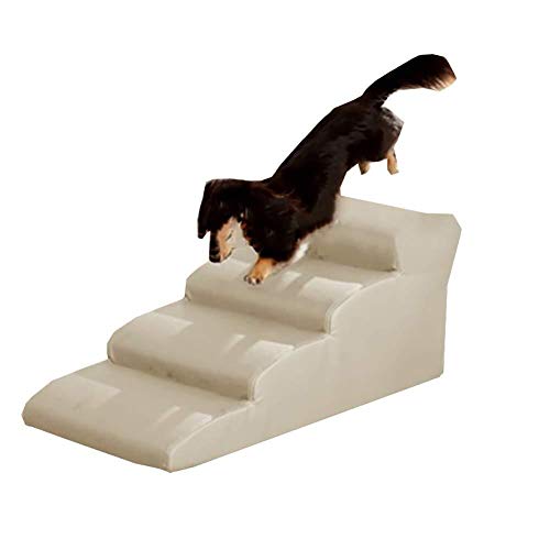 Escalera para Perro 4 Pasos For Perros Escaleras For Llegar On High Cama For Gatos Y For Pasos En Casa O De Viaje Portátil, 50kg De Carga (Color : White)