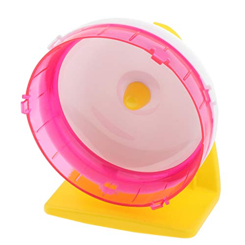 FLAMEER Rueda de Ejercicio de Hámsters Silenciosa y Antideslizante Juguetes Divertidos para Ratones Jerbos - Rosado