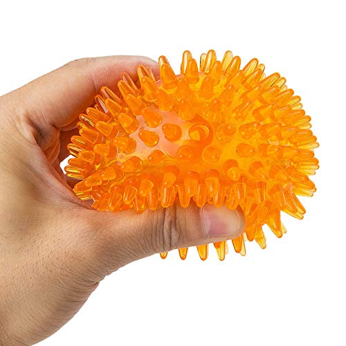 ForuMall Perro de Mascota Gato de Pinball Juguete de Goma Masticar Molar Elástico Spike Juguete Interactivo Juguete Bola