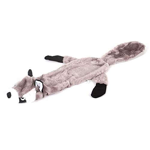 FOTN para Perros Grandes-Racoon Squeaky Dog Toy Sin Relleno Peluches Juguetes para Mascotas Juguetes para Perros