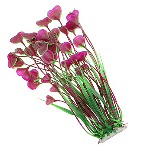 FTVOGUE Plantas Acuáticas Artificiales Simulación Plantas Acuáticas de Plástico Forma de Corazón Hojas Acuario Tanque de Peces Bajo el Agua Decoración(03)