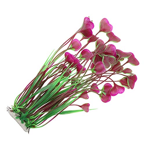 FTVOGUE Plantas Acuáticas Artificiales Simulación Plantas Acuáticas de Plástico Forma de Corazón Hojas Acuario Tanque de Peces Bajo el Agua Decoración(03)
