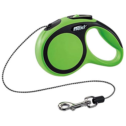 Global Correa Extensible Flexi New Comfort de cordón M en Color Verde | Correa de Perro hasta 20 kg | Correa de 5 Metros