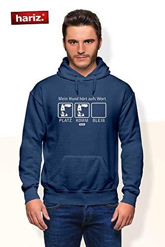 HARIZ - Sudadera con Capucha para Hombre, diseño con Texto en alemán Mein Hund Hört Aufs Wort Hund Haustier Plus Verde XXXL