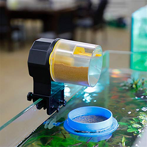 LDDPP alimentador automático de peces, temporizador de tanque de acuario con 2 dispensadores de alimentos para acuario o tanque de peces, tortuga automática/pescado dorado para fin