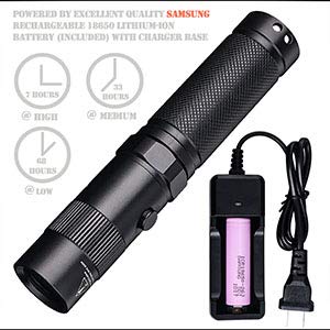 LIGHTFE - Linterna UV de 365 nm, luz negra UV con fuente LED LG UV, lente de filtro negro, potencia máxima de 3000 mW para secado de pegamento UV, rocas y brillo mineral, detector de fugas de CA