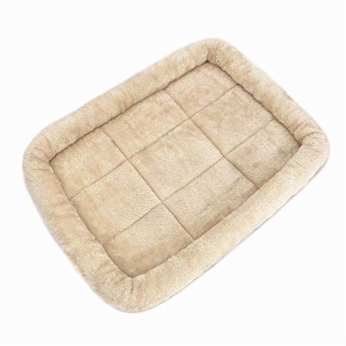 Lorenory Perro Bolster Bed Mat cajón Lavable colchón no Slip Cojín del Perro casero Mat Lavable colchón for Mascotas (Color : Cream, Size : XXL 105 x 70 cm)