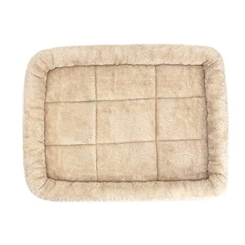 Lorenory Perro Bolster Bed Mat cajón Lavable colchón no Slip Cojín del Perro casero Mat Lavable colchón for Mascotas (Color : Cream, Size : XXL 105 x 70 cm)