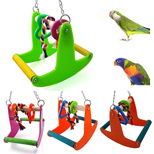 Loro para/coach silbato vintage eco amigable música instrumento CAT mordida juguete columpio soporte Rack. Bar silla mecedora subibaja de hábitat loro juguete mediano y grande loro de juguete