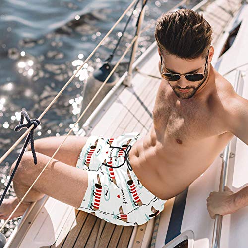 LORVIES - Bañador para hombre, diseño de perro salchicha con texto en inglés "Dachshund Dogs Bones Bones de corazón, talla L multicolor XL