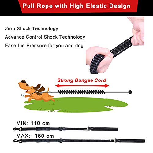 Louvra Correas de Perro Correa de Entrenamiento de Nylon Reflectante 3M Correa de Mango Suave, Color Negro, Tamaño L