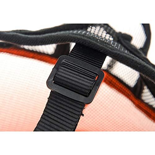 LOVE&HOME Hocico Corto Perro Bozal Ajustable Ajustable Malla Bulldog Bozal para Morder Masticar Ladrar Entrenamiento Perro Máscara (Color : Orange-b, Size : XXS)