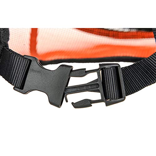 LOVE&HOME Hocico Corto Perro Bozal Ajustable Ajustable Malla Bulldog Bozal para Morder Masticar Ladrar Entrenamiento Perro Máscara (Color : Orange-b, Size : XXS)