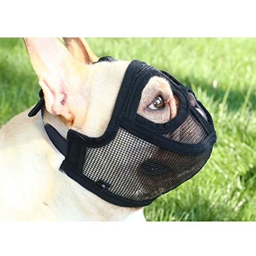MAICOLA Ajustable de Malla Transpirable Bulldog Bozal para el Perro Anti-Morder La masticación bozales Perro ladrando
