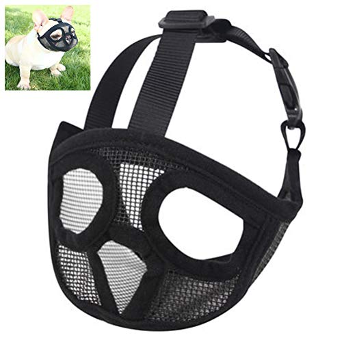 MAICOLA Ajustable de Malla Transpirable Bulldog Bozal para el Perro Anti-Morder La masticación bozales Perro ladrando