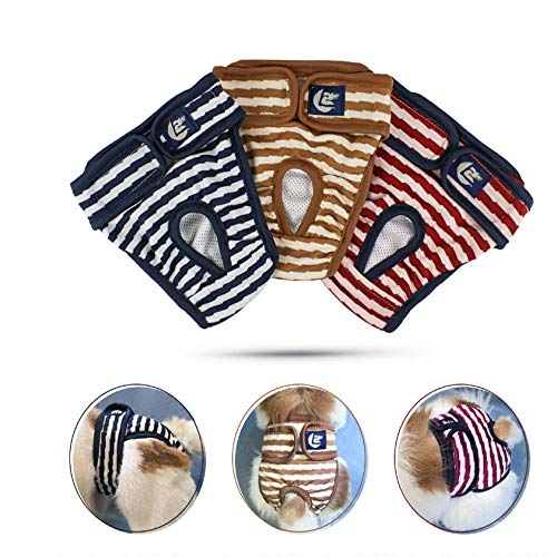 MYYXGS Pantalones FisiolóGicos para Perros Pantalones De Seguridad contra El Acoso para Perros Pantalones FisiolóGicos A Rayas para Mascotas Suministros para Mascotas contra El Acoso