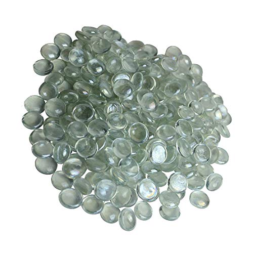 NEEZ Cristal Decorativo Cristal Redondeado Guijarros Piedras Cuentas Nuggets Azulejos Gemas para Decoración Floreros de Acuario Inicio (Color Claro-100pcs-500gm)