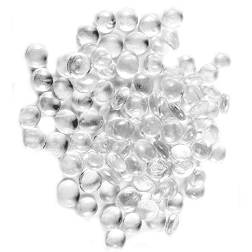 NEEZ Cristal Decorativo Cristal Redondeado Guijarros Piedras Cuentas Nuggets Azulejos Gemas para Decoración Floreros de Acuario Inicio (Color Claro-100pcs-500gm)
