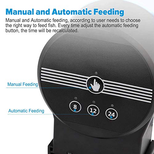 NNuodekeU - Alimentador automático de peces, para acuario o vacaciones, con 2 dispensadores de alimentos para peces