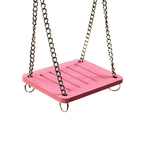 N/X Pet Hamster Cute Parrot Hamster Columpio Pequeño Juguete Divertido Ratón Jerbo Parrot Bird Hamster Accesorios Juguete para Mascotas