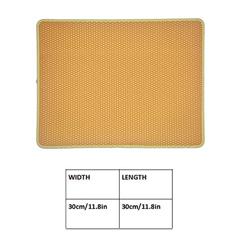 OTENGD Cat Litter Mat Trapping Box Catcher Control de dispersión Resistente al Agua Doble Capa Diseño de Nido de Abeja Fácil Limpieza y protección de alfombras para Pisos Material Premium de EVA