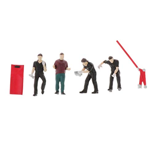 P Prettyia 1:64 Figura de Trabajador de Mantenimiento en Miniatura Realistas Obra de Arte Artesanía Decorativa para Casa Oficina - A