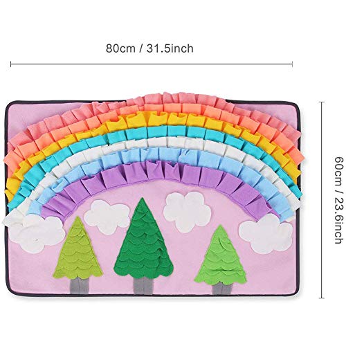 PETAMANIM Alfombra de Actividades para Mascotas,Snuffle Mat para Perros,tapete de Entrenamiento,para Mascotas Pequeños y Grandes (60 * 80cm)