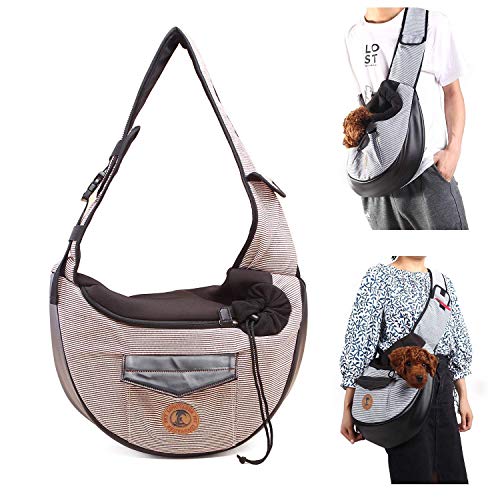 PETCUTE Bolsa de Transporte para Perros y Gatos Bolso para Mascotas Bolsa Bandolera Transportador de Perros pequeño