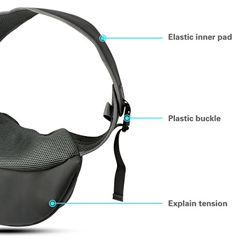 PETCUTE Bolsa para Perros pequeños y medianos Transportín para Perros Bolsa Bandolera de Transporte para Perros de Viaje