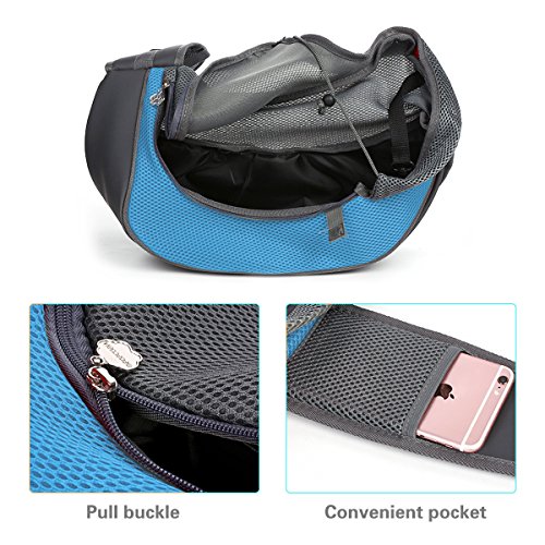 PETCUTE Bolsa para Perros pequeños y medianos Transportín para Perros Bolsa Bandolera de Transporte para Perros de Viaje