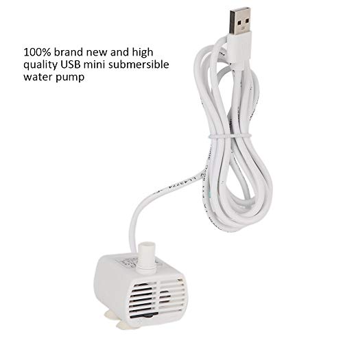 Petyoung Bomba de Repuesto para Fuente de Agua para Mascotas Bomba Sumergible Mini Bomba USB para Agua para Acuario dispensador de Agua para Mascotas