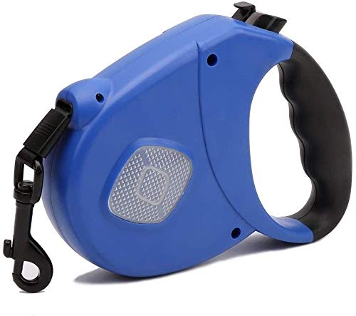 Qianqiusui Pet Perro Correa de Perro retráctil, Correa Correa de Perro Auto-retráctil, Perro de tamaño Mediano Alambre retráctil (Color : Blue, Size : 5m)