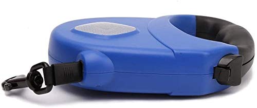 Qianqiusui Pet Perro Correa de Perro retráctil, Correa Correa de Perro Auto-retráctil, Perro de tamaño Mediano Alambre retráctil (Color : Blue, Size : 5m)