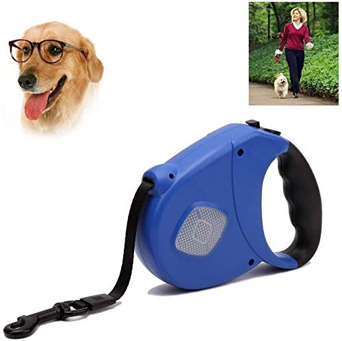 Qianqiusui Pet Perro Correa de Perro retráctil, Correa Correa de Perro Auto-retráctil, Perro de tamaño Mediano Alambre retráctil (Color : Blue, Size : 5m)
