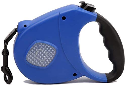 Qianqiusui Pet Perro Correa de Perro retráctil, Correa Correa de Perro Auto-retráctil, Perro de tamaño Mediano Alambre retráctil (Color : Blue, Size : 5m)