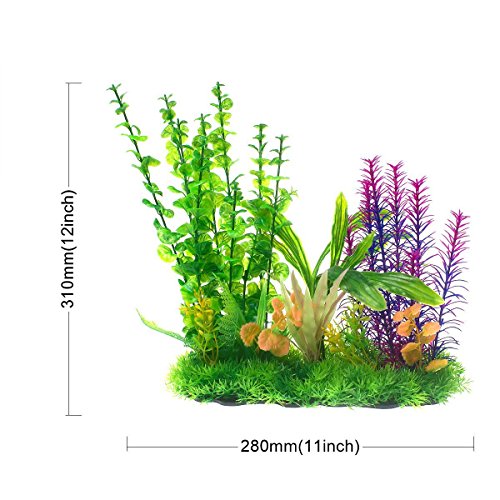 Saim Acuario Artificial Plástico Plantas Decoración Fish Tank Decoración Aqua Horizontal), varios colores