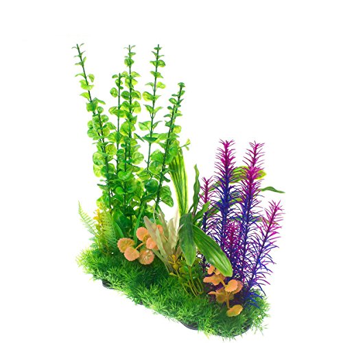 Saim Acuario Artificial Plástico Plantas Decoración Fish Tank Decoración Aqua Horizontal), varios colores
