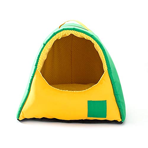 SHPEHP Tienda para Mascotas/Cama para Gatito/Ropa de Cama para Mascotas 2 Colores Fácil de Transportar Tela Impermeable Microfibra para Interiores y Exteriores Cama para Mascotas Yellow-S