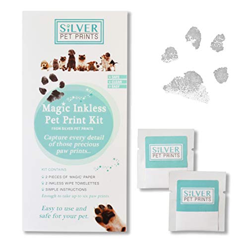 Silver Pet Prints Kit de impresión de Huellas de Mascota