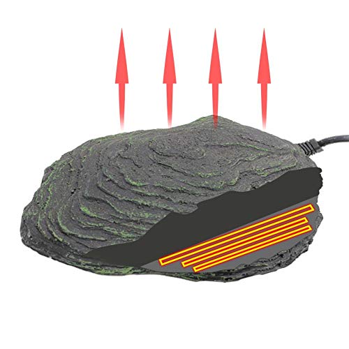 soundwinds Calentamiento Roca Reptil Calor Piedra Aislamiento Ola de Calor Roca Cueva Agujero Cuenca Reptil Almohadilla calefactora Colchoneta Piedra de Calor para Tortugas Serpientes Lagarto Gecko
