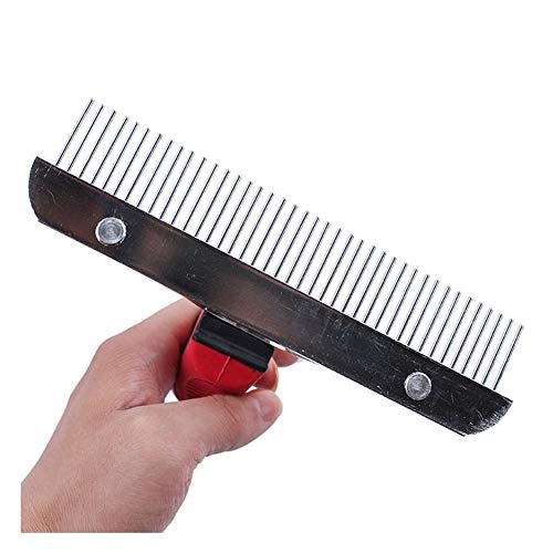 SSScok PetSupplies Deshedding Herramienta de Aseo for Mascotas Peine Pet Extra Grande de Rake Peine Cepillo de la preparación de Belleza Peine for Perros Grandes Golden Retriever Husky Pastor alemán