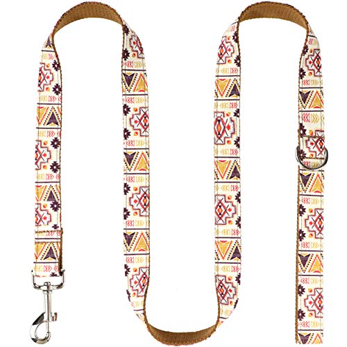 Taglory Correa Perros, Patrón de Moda, para Perros Pequeños, Medianos y Grandes, 1.5M Marrón Étnico
