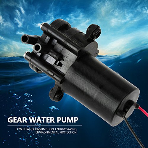 TOPINCN Bomba de Agua para Engranajes ZC-A250 DC24V Herramienta Ultra-Silenciosa Impermeable Mini Autocebante Plástico Resistente a Corrosión para Acuarios Hidropónicos Fuentes Estanques Acuarios