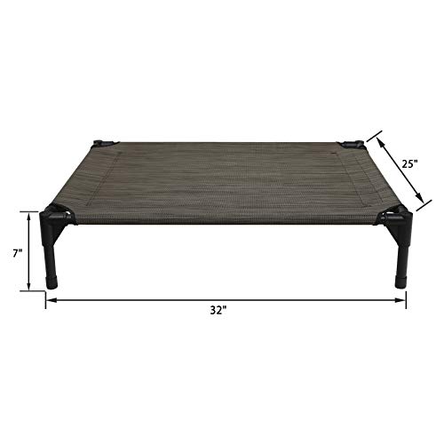 Veehoo Cama Perro Refrescante - Cama Elevada para Mascotas Anticalor y Antidesgarra en Verano, M, Marrón