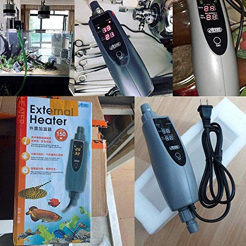 YAYY 1 Pieza ISTA 500W Acuario Calentador Externo Tanque de Peces Calentador Pantalla de Cristal líquido Suministros para acuarios-150W(Upgrade)