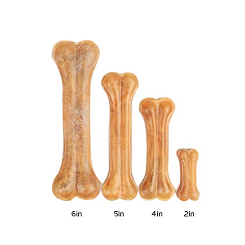 Yissma Juguete para Mascotas, Chews Juguete de Cuero, Cuero de Vaca, Hueso, molares, Dientes, palillo Limpio, Alimentos, Perro, Hueso, para, Perrito, Accesorios
